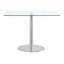 Adlingt Glass Top Metal Base Dining Table