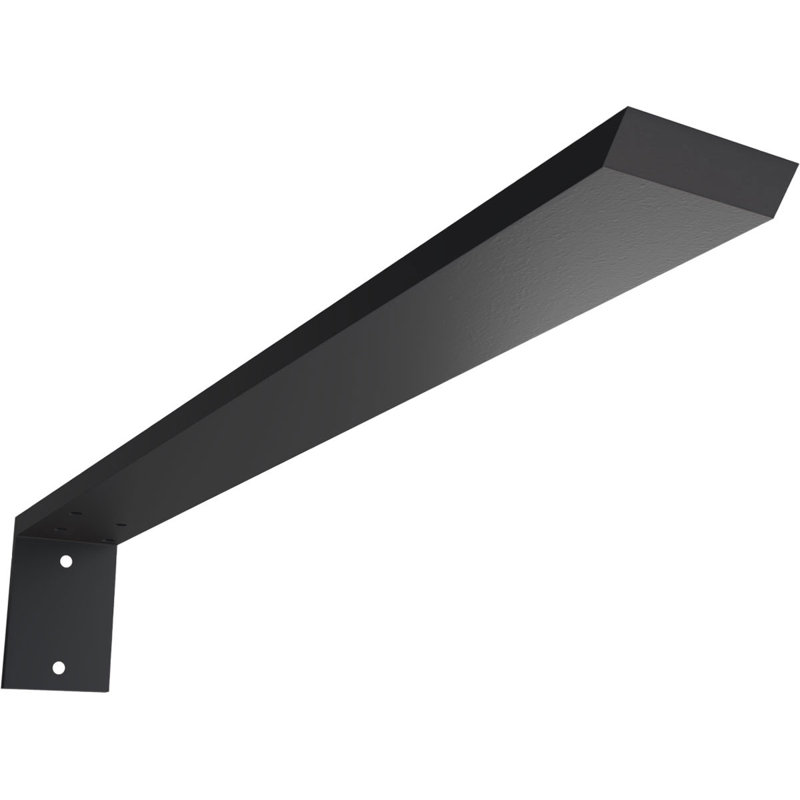 Support dissimulé en acier robuste avec plaque arrière, H 22 po x l 4 po x P 2,5 po