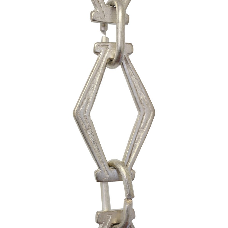 Chaîne hexagonale non soudée, Argent mat, H 12 po x l 1,42 po x P 0,16 po