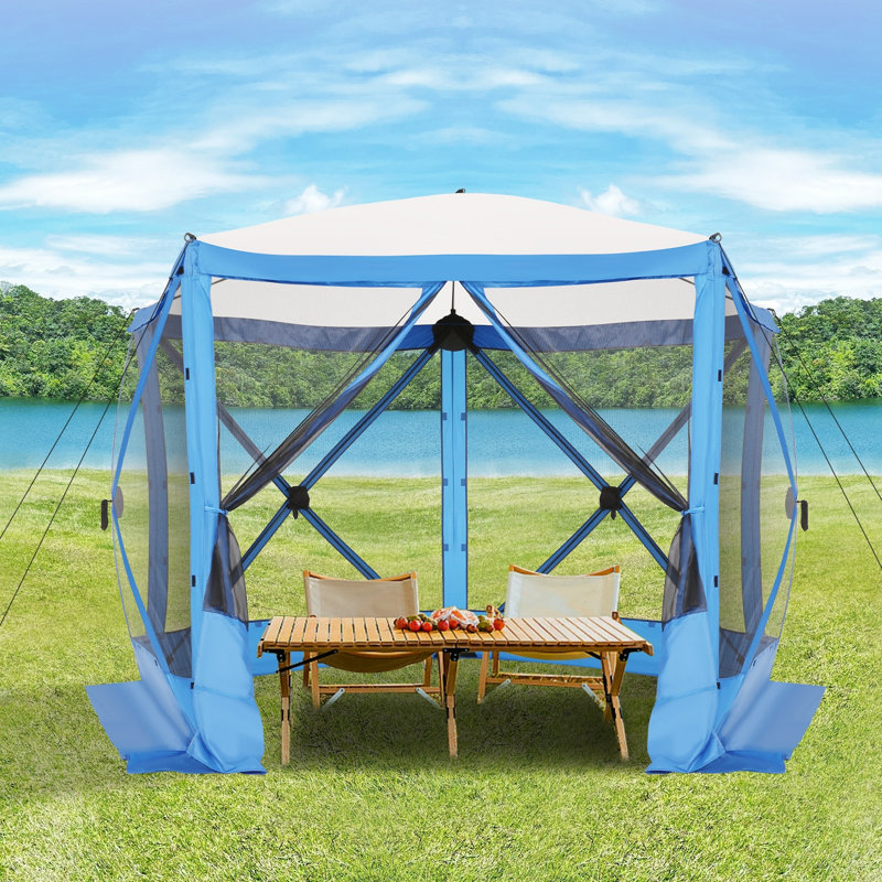 10FTx10FT Screen Room with Mosquito Netting, Blue