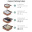 Ensemble de valises 4 pièces, valise rigide extensible en ABS avec 4 cubes de rangement, serrure TSA, roues pivotantes pour hommes femmes (16/20/24/28)