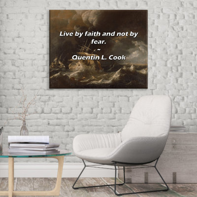 Citation artistique «Vivre par la foi et non par la peur». Toile tendue par Quentin L. Cook