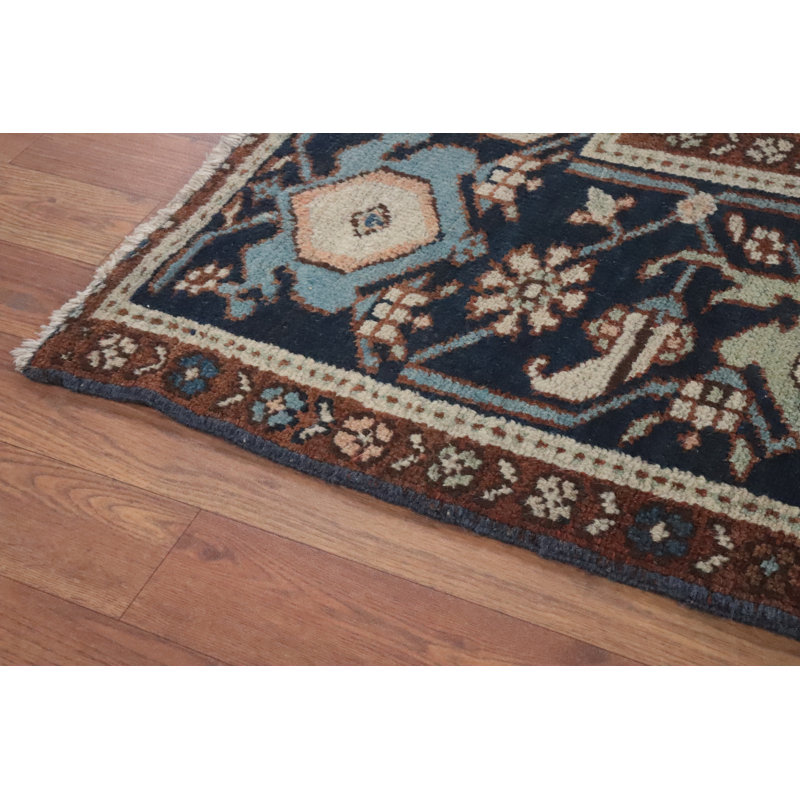 Tapis traditionnel à teinture végétale pré-1900 9 x 13