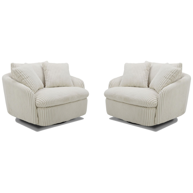 Fauteuil pivotant et demi rembourré Brieona, Dame gris tourterelle
