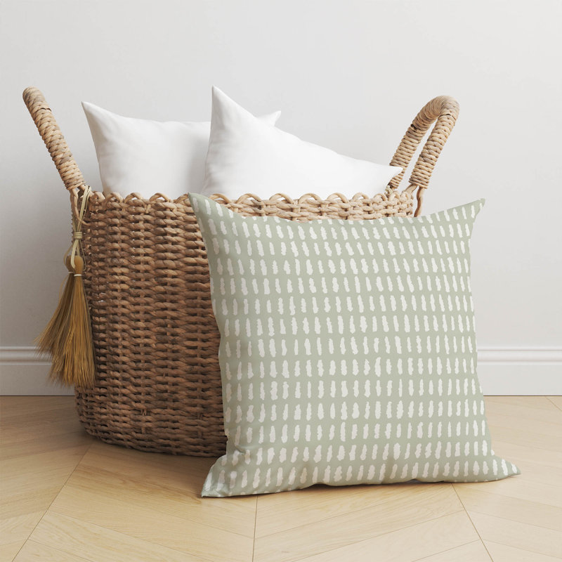 Coussin Pasture Play, Vert clair rayé, H 20 po x l 20 po