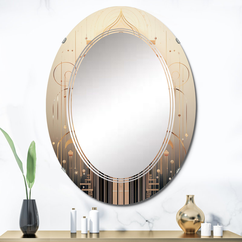 Drumagrove - Miroir mural moderne ovale, 36 po x 24 po