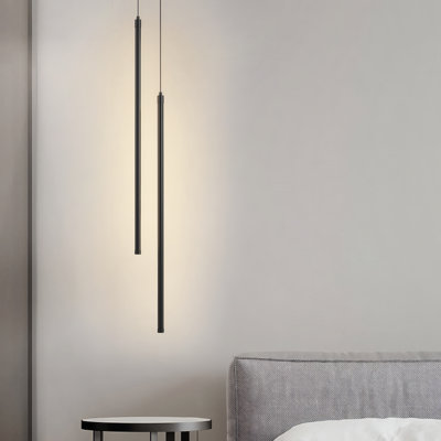 23" Black Pendant Light