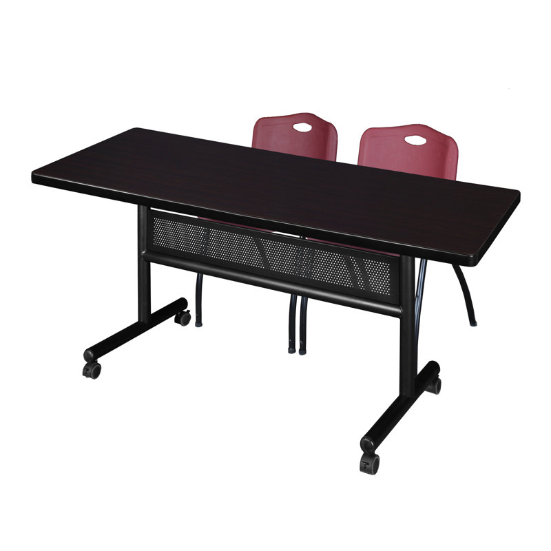 Table de formation Kobe, H 29 po x L 72 po x l 30 po, Bourgogne, Cerisier