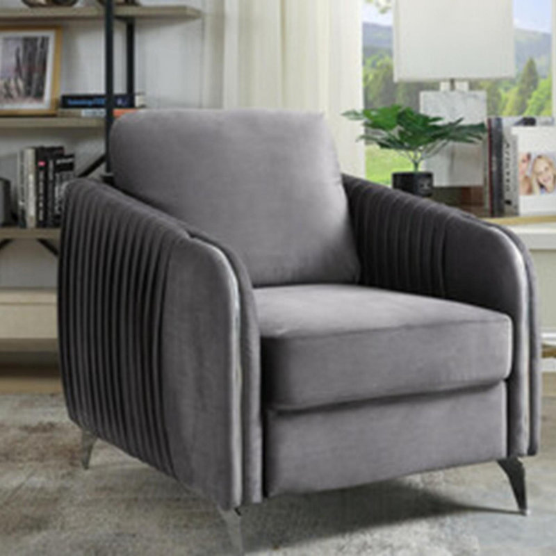 Fauteuil d'appoint en velours moderne et chic