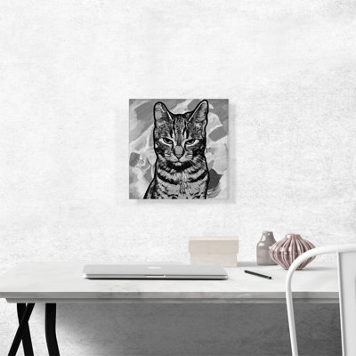 Égyptien Mau race de chat - reproduction d'art sur toile tendue