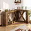 Table de bar en forme de L de 160 cm, table de coin haute avec support en forme de X