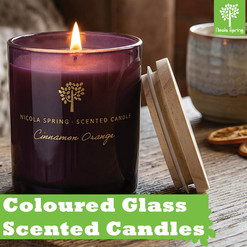 Nicola Spring - 3x Soy Wax Scented Candles - 350g - Lemongrass