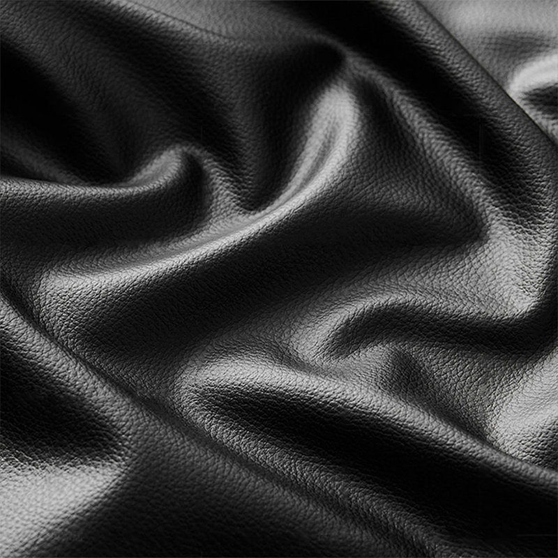 Upholstered " Sofa, 86.61" W, Cuir véritable noir