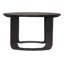Table basse moderne avec plateau en verre et table d'appoint, mobilier contemporain, finition noire