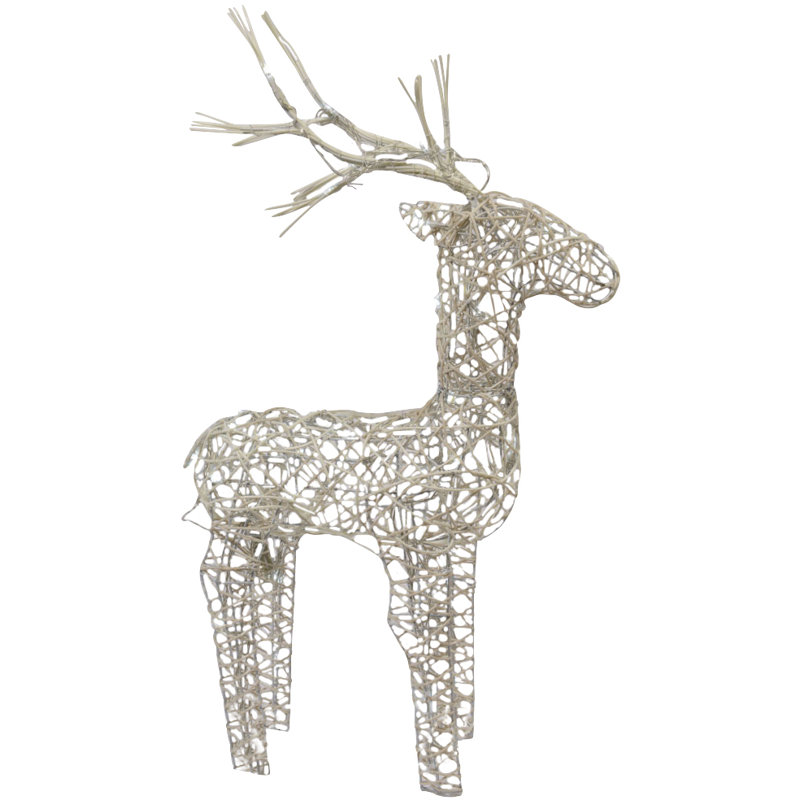 Metal Christmas Decoration, Brown, 60 cm H x 50 cm W x 20 cm D