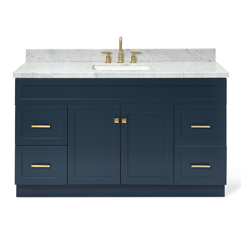 Ensemble de meuble-lavabo simple 61 po Hamlet, Bleu minuit