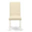 L'ensemble de meubles de salle à manger 3 pièces comprend une table de salle à manger ronde avec piédestal et 2 chaises Parsons en lin crème, blanc lin 42 po x 42 po-945246999-945246998-990231044