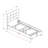 Vicky Transitional Gray Boucle Twin Size Upholstered Bed, 45.5'' H X 42.82'' W X 80.06'' L