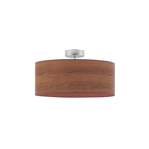 Bisharo Fabric Semi Flush Mount, Walnut