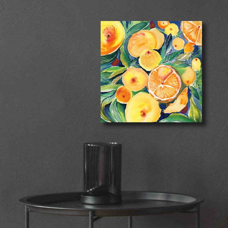 Art mural en verre «Summery Citrus» par Kristy riz, H 12 po x l 12 po x P 0,13 po