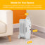 Abode 428 BTU Electric Radiator Space Heater with Adjustable Thermostat