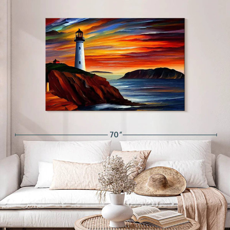 Picturesque lighthouse Aletra, H 32 po x l 48 po