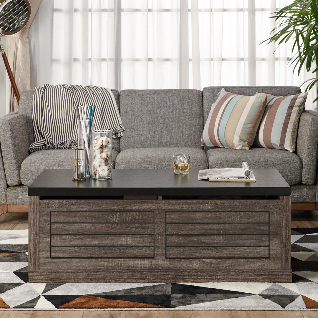 Solid Coffee Table with Storage