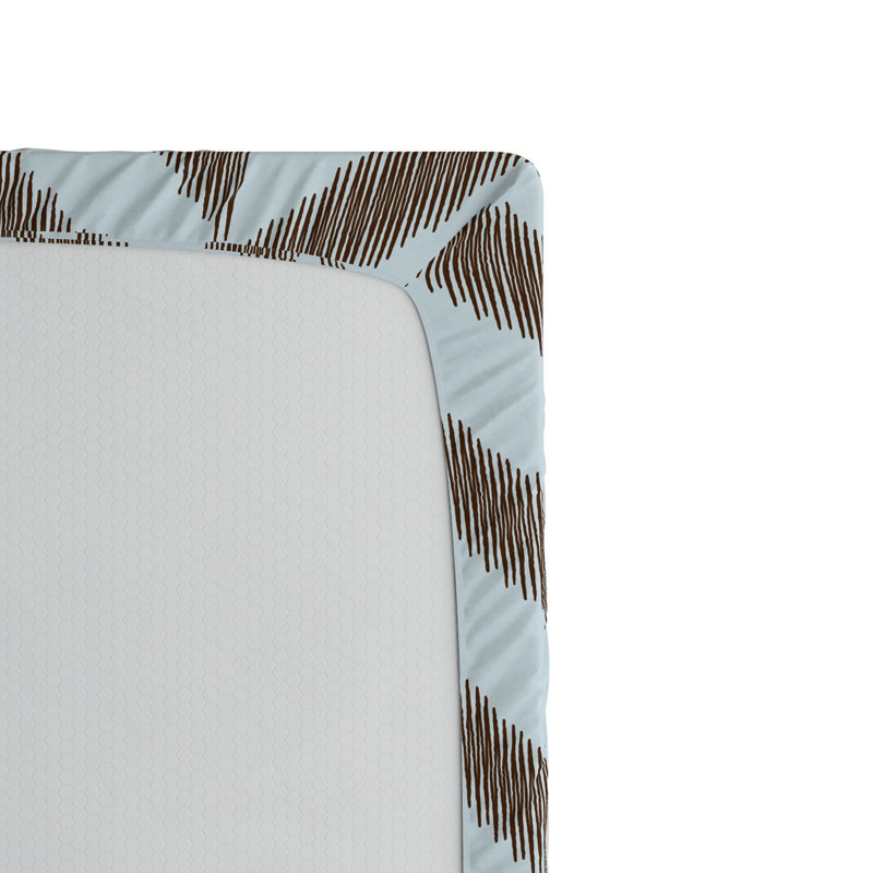 Microfiber Chevron Fitted Sheet, Twin XL Fitted Sheet