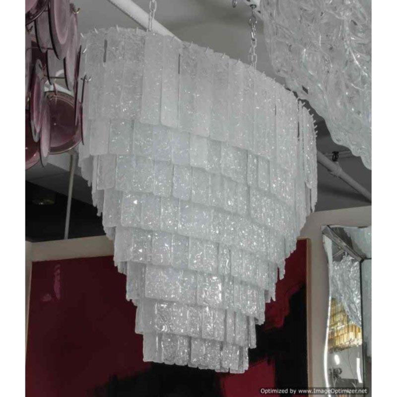 Lustre Venetian Light Pulegoso, Transparent, H 32 po x l 30 po x P 30 po, Laiton brossé