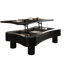 Table basse relevable de 42 po pour petits espaces de salon, système hydraulique silencieux, 3 compartiments de rangement, conception sécurisée pour les angles, montage rapide, espace principal noir 42 po, panneau cannelé réglable.-158242728-158242729