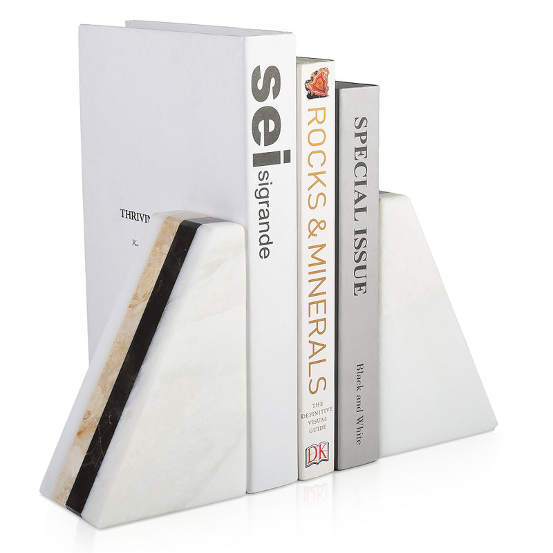 Serre-livres en marbre (ensemble de 2)