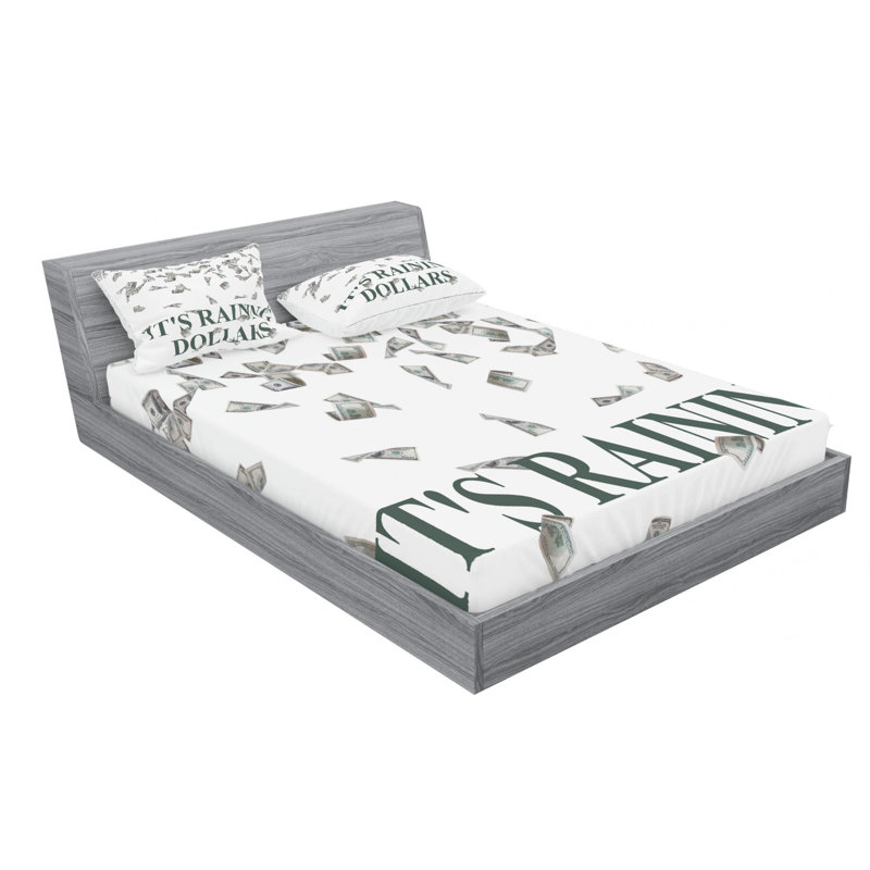 Microfiber Sheet Set, Queen Sheet Set with Fitted Sheet