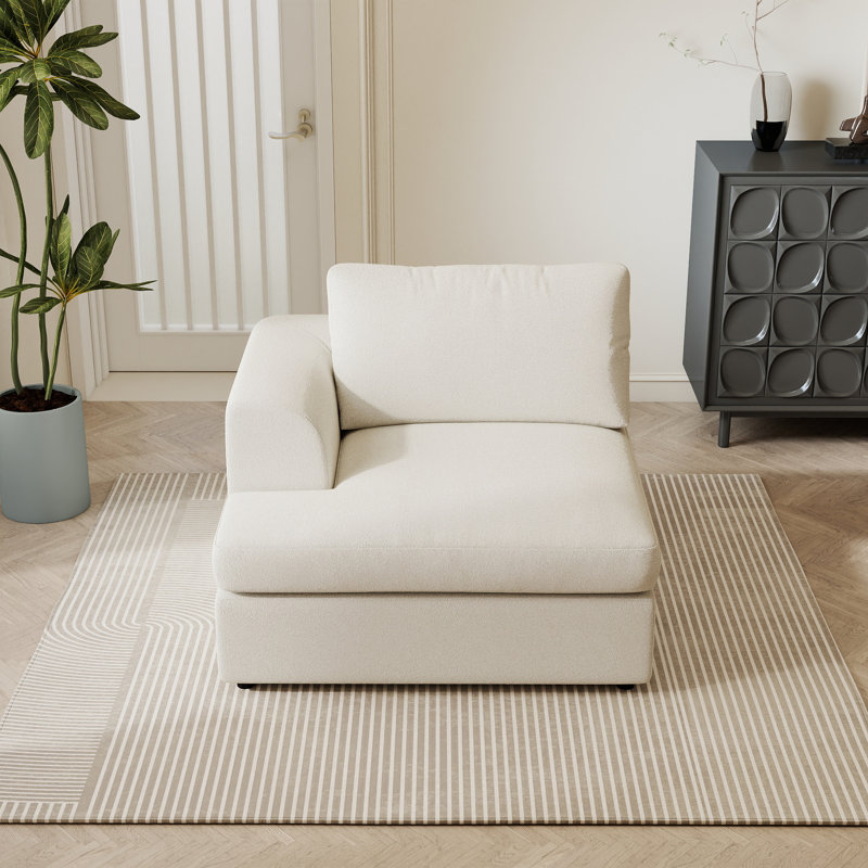 Fauteuil d'appoint modulaire Akshata, Blanc