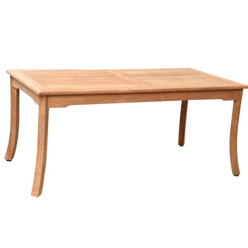 Spoffo 8 - Person Teak Wood Patio Dining Set with Rectangular Table, 30" H x 71" L x 36" W