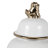 Ellport Sophisticated Ceramic Tall Jar with Lid Accent for Home Decor - Sculptural Table Jar with Silhouette Curve for Shelves Consoles and Tabletop Styling - 18", White & Gold-92624292-89110050