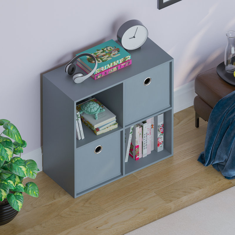 Herculano 64.5cm H x 65cm W Cube Bookcase, Grey