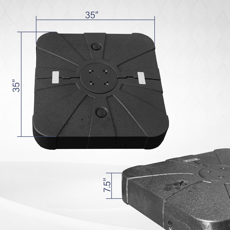 Base de parasol autoportante en plastique avec roues Domi