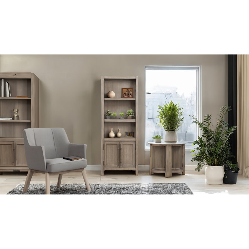 Bibliothèque à 3 tablettes, 75 po x 24 po x 14 po, finition chêne blanc, sans assemblage, assemblage de tiroir requis: 75 po de hauteur, 24 po x 14 po