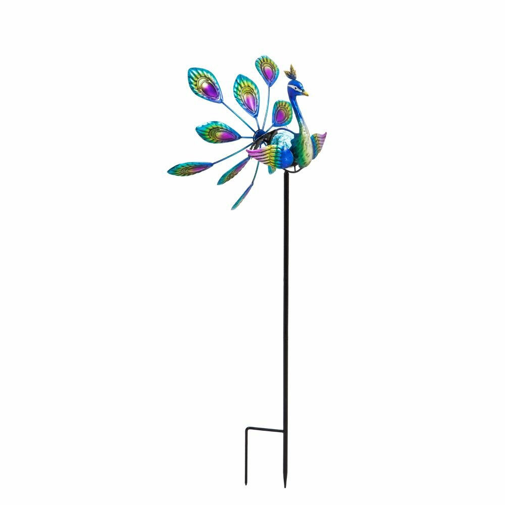 Dakota Fields Rockcale Solar Peacock Garden Stake | Wayfair