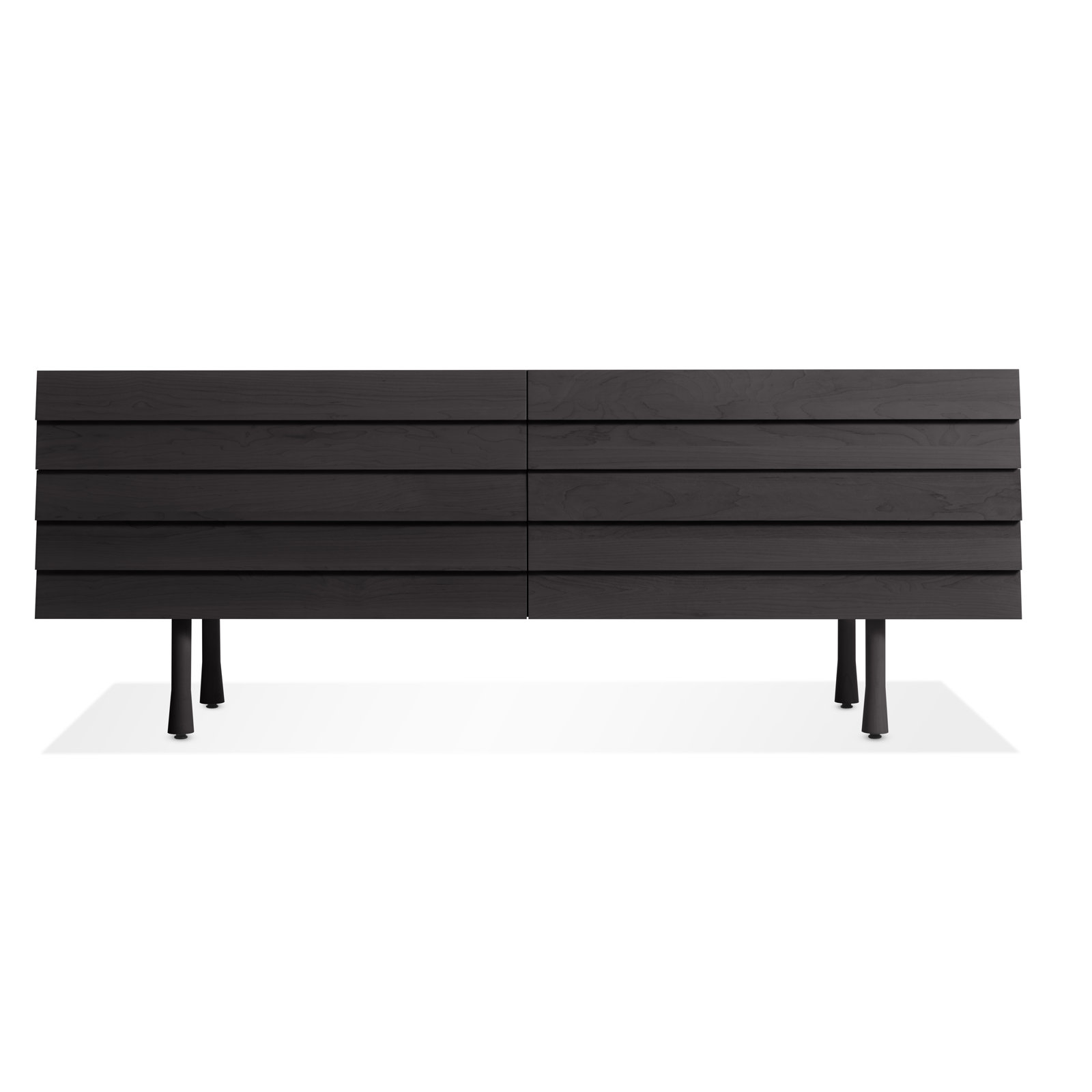 Lap 4 - Drawer Double Dresser, Black/Black Ash