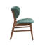 Chaise d'appoint rembourrée verte et noyer-171565597