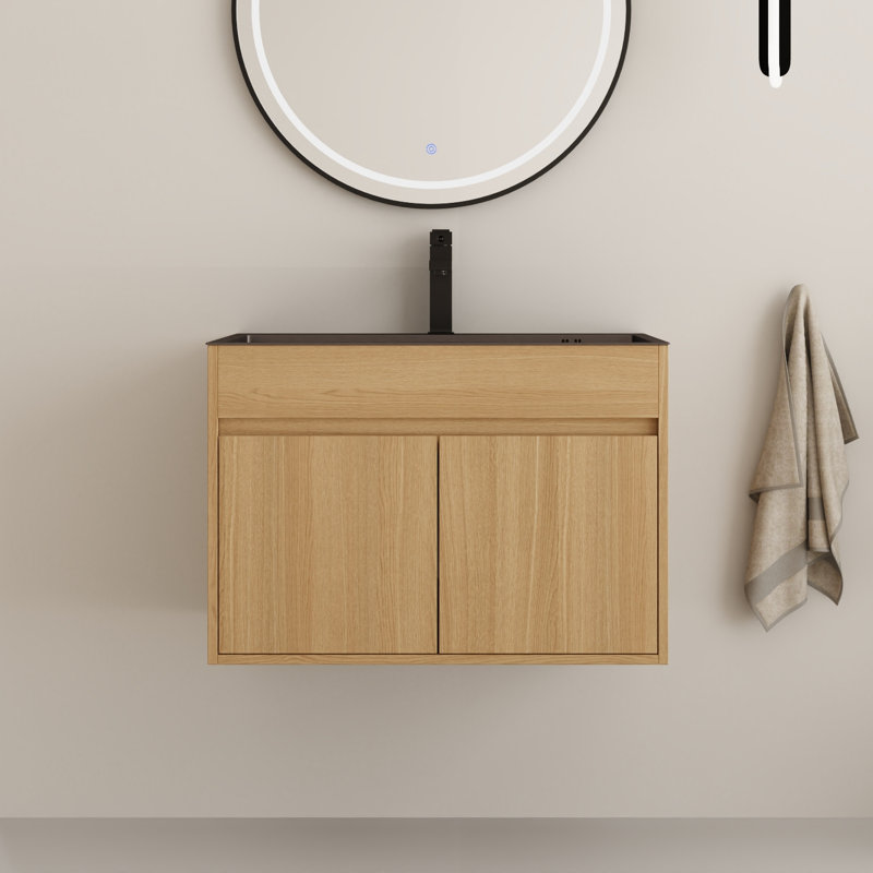 Meuble-lavabo simple 28 po avec comptoir en acier inoxydable 28 po