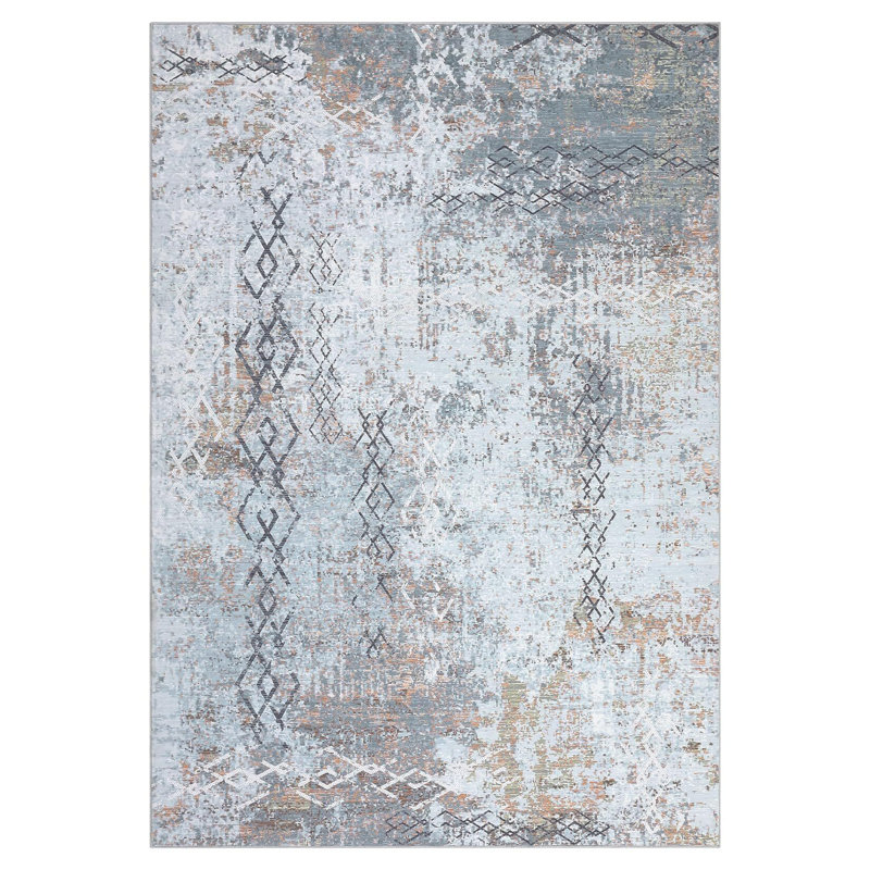 Tapis moderne moderne à motif abstrait 9 x 12