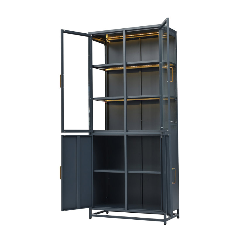 Vitrine de 76,75 po de hauteur, Bleu très foncé