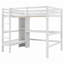 Lit mezzanine avec tablettes multifonctionnelles et bureau sous le lit-53421575