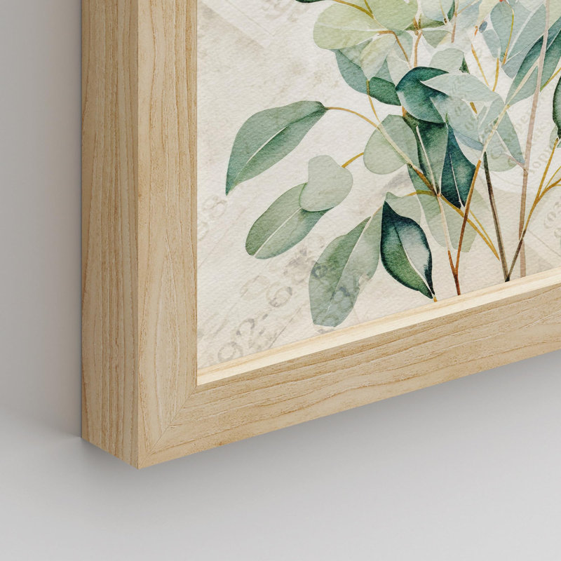 «Wildflowers Green Plants Floral Botanical», impression sur papier 4 pièces, Naturel, H 16 po x l 12 po