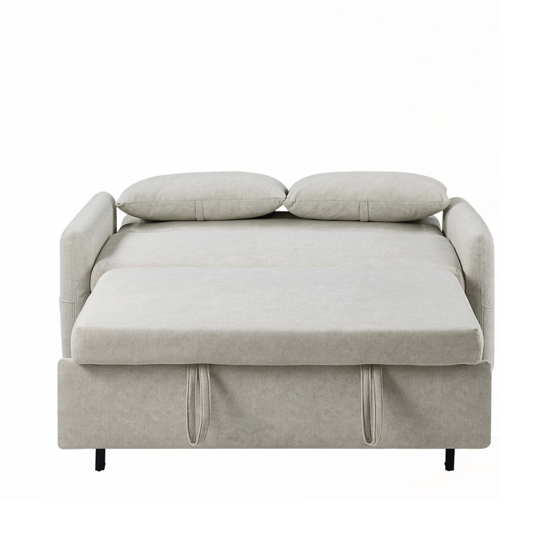 Canapé-lit Divyanshi, Microfibre beige