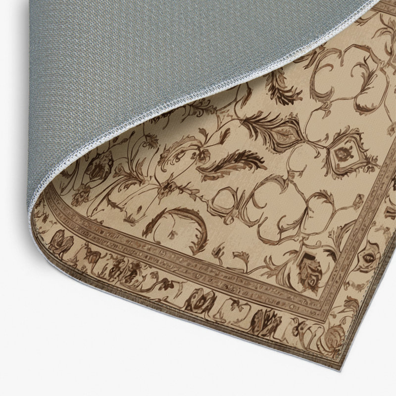 Tapis d'intérieur et d'extérieur brun Persian, Rectangle 4pi x 6 pi