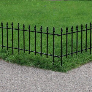  18" x 22" Iron Decorative Garden Fence Panels (Set of 5)