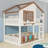 Wood Bunk Bed With Bookshelf-178354894-178354888